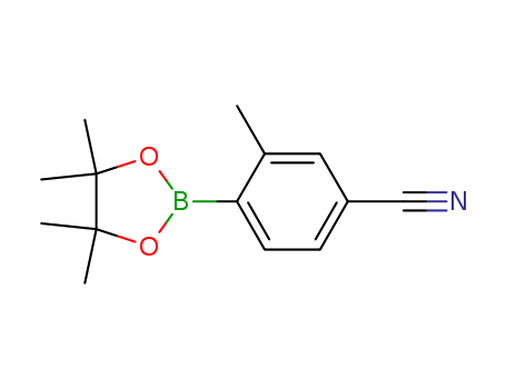 3-Methyl-4-(4,4,5,5-tetramethyl-1,3,2-dioxaborolan-2-yl)benzonitrile cas no. 848953-05-9 97%