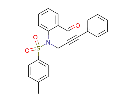 Molecular Structure of 1224712-78-0 (N-(3-phenyl-prop-2-ynyl)-N-(2-formyl-phenyl)-4-methyl-benzenesulfonamide)