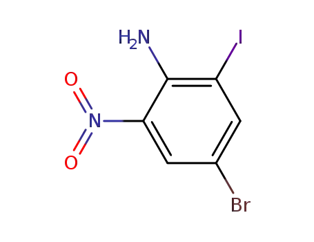Molecular Structure of 180624-08-2 (4-bromo-2-iodo-6-nitroaniline)