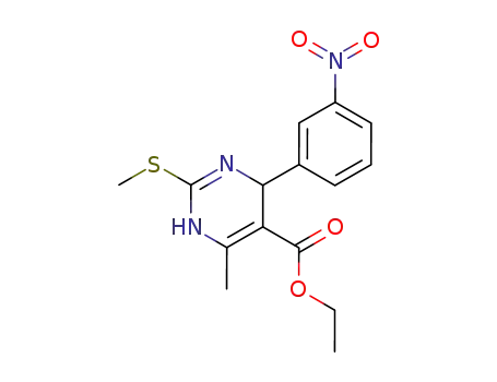 5-Pyrimidinecarboxylic acid,
1,4-dihydro-6-methyl-2-(methylthio)-4-(3-nitrophenyl)-, ethyl ester