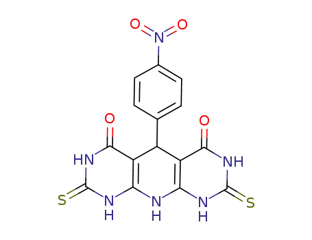 Molecular Structure of 1219456-24-2 (5-(4-nitrophenyl)-2,8-dithioxo-2,3,7,8,9,10-hexahydropyrido[2,3-d:6,5-d′]dipyrimidine 4,6(1H,5H)-dione)