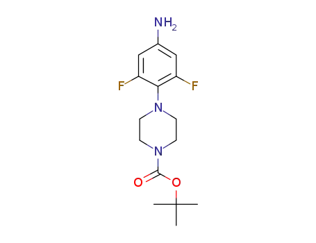 Molecular Structure of 170104-82-2 (tert-butyl 4-(4-amino-2,6-difluorophenyl)piperazine-1-carboxylate)
