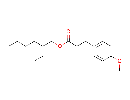 Molecular Structure of 127794-13-2 (3-(4-methoxy-phenyl)-propionic acid 2-ethyl-hexyl ester)