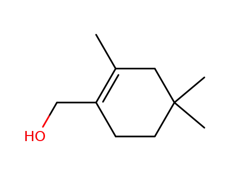 Molecular Structure of 103985-40-6 (1-Cyclohexene-1-methanol, 2,4,4-trimethyl-)