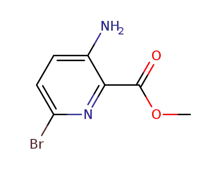 Molecular Structure of 866775-09-9 (3-AMINO-6-BROMOPYRIDINE-2-CARBOXYLIC ACID METHYL ESTER)