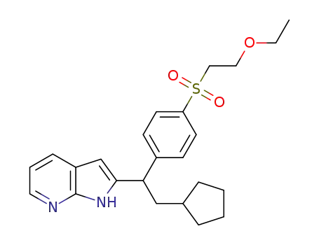2-{2-cyclopentyl-1-[4-(2-ethoxy-ethanesulfonyl)-phenyl]-ethyl}-1H-pyrrolo[2,3-b]pyridine