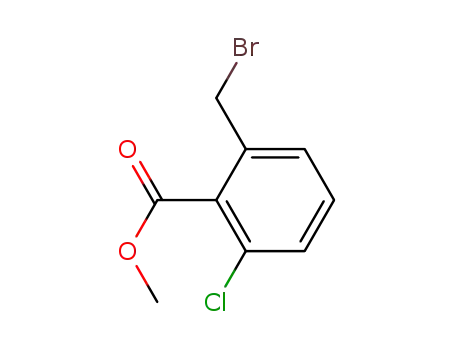 Molecular Structure of 482578-63-2 (METHYL 2-BROMOMETHYL-6-CHLORO-BENZOATE)