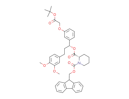 (S)-1-(9H-fluoren-9-yl)methyl 2-((R)-1-(3-(2-tert-butoxy-2-oxo-ethoxy) phenyl)-3-(3,4-dimethoxyphenyl)propyl) piperidine-1,2-dicarboxylate