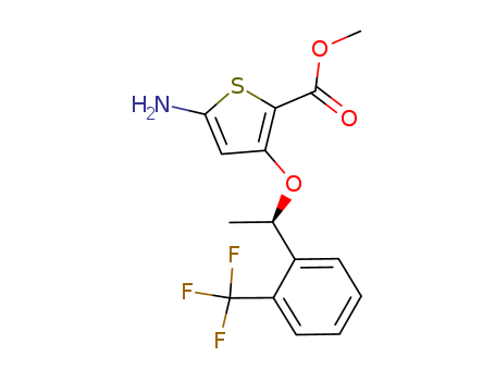 2-Thiophenecarboxylic acid, 5-aMino-3-[(1R)-1-[2-(trifluoroMethyl)phenyl]ethoxy]-, Methyl ester