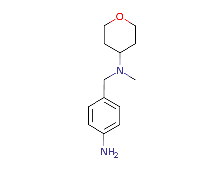 Molecular Structure of 229007-09-4 (2H-Pyran-4-amine, N-[(4-aminophenyl)methyl]tetrahydro-N-methyl-)
