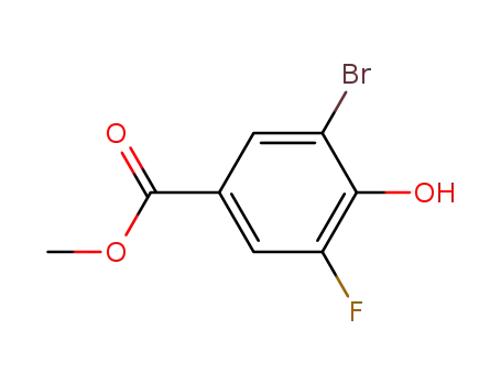 Molecular Structure of 445019-48-7 (methyl 3-bromo-5-fluoro-4-hydroxybenzoate)