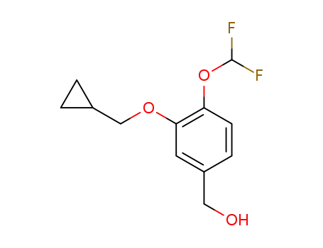 Molecular Structure of 151450-20-3 ((3-(cyclopropylMethoxy)-4-(difluoroMethoxy)phenyl)Methanol)