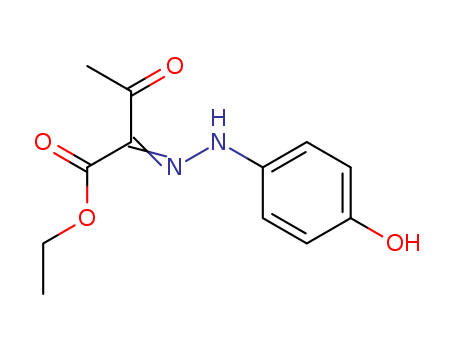 Molecular Structure of 132577-23-2 (Butanoic acid, 2-[(4-hydroxyphenyl)hydrazono]-3-oxo-, ethyl ester)