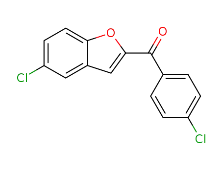 Molecular Structure of 83806-32-0 (5-CHLORO-2-(4-CHLOROBENZOYL)BENZOFURAN)