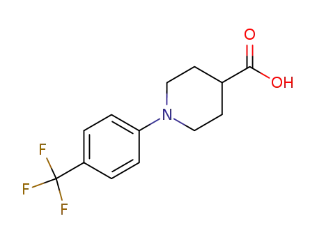 Molecular Structure of 607354-69-8 (1-(4-TRIFLUOROMETHYLPHENYL)PIPERIDINE-4-CARBOXYLIC ACID)
