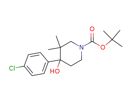 1-Piperidinecarboxylic acid, 4-(4-chlorophenyl)-4-hydroxy-3,3-dimethyl-,
1,1-dimethylethyl ester