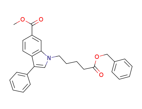methyl 1-(5-oxo-5-r(phenylmethyl)oxylpentyl)-3-phenyl-1H-indole-6-carboxylate