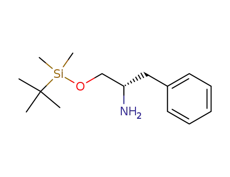 Molecular Structure of 221045-94-9 ((S)-(-)-2-amino-3-phenyl-1-(tert-butyldimethylsilyloxy)propane)