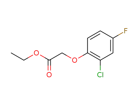 Molecular Structure of 1716-85-4 (Acetic acid, (2-chloro-4-fluorophenoxy)-, ethyl ester)