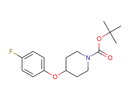 Molecular Structure of 333954-85-1 (1-Piperidinecarboxylic acid, 4-(4-fluorophenoxy)-, 1,1-diMethylethyl ester)