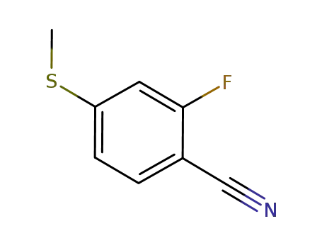 Molecular Structure of 411233-39-1 (Benzonitrile, 2-fluoro-4-(methylthio)-)