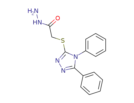 Molecular Structure of 49656-91-9 ((4,5-DIPHENYL-4H-[1,2,4]TRIAZOL-3-YLSULFANYL)-ACETIC ACID HYDRAZIDE)
