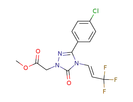 methyl {3-(4-chlorophenyl)-5-oxo-4-[(1E)-3,3,3-trifluoroprop-1-en-1-yl]-4,5-dihydro-1H-1,2,4-triazol-1-yl}acetate