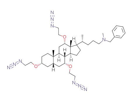 Benzyl-methyl-{(R)-4-[(3R,5S,7R,8R,9S,10S,12S,13R,14S,17R)-3,7,12-tris-(2-azido-ethoxy)-10,13-dimethyl-hexadecahydro-cyclopenta[a]phenanthren-17-yl]-pentyl}-amine