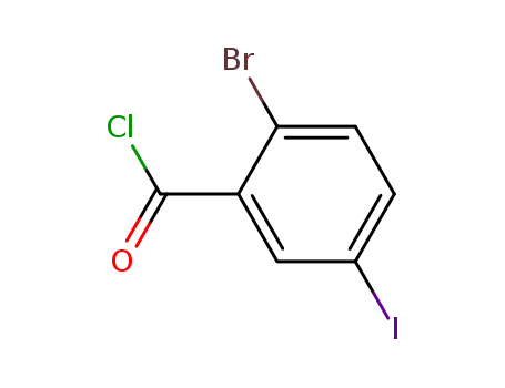 Molecular Structure of 1261570-98-2 (2-bromo-5-iodobenzoyl chloride)