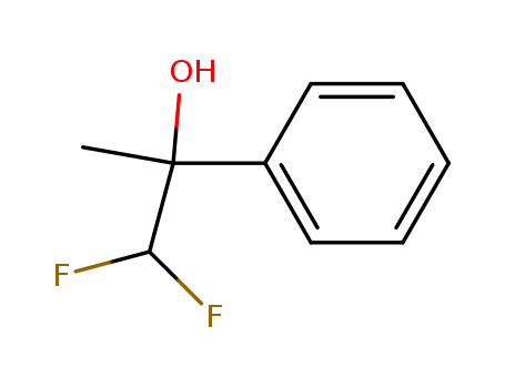 Molecular Structure of 432-88-2 (1,1-Difluoro-2-phenylpropan-2-ol 97%)