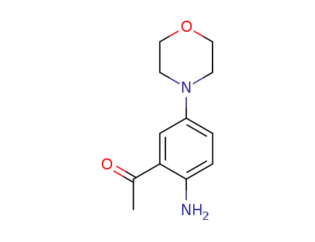 Molecular Structure of 98440-50-7 (1-(2-AMINO-5-MORPHOLINOPHENYL)-1-ETHANONE)