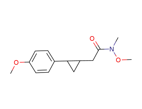 Molecular Structure of 853401-03-3 ((N-methoxy-N-methyl)-1-(p-methoxyphenyl)-2-cyclopropaneacetamide)
