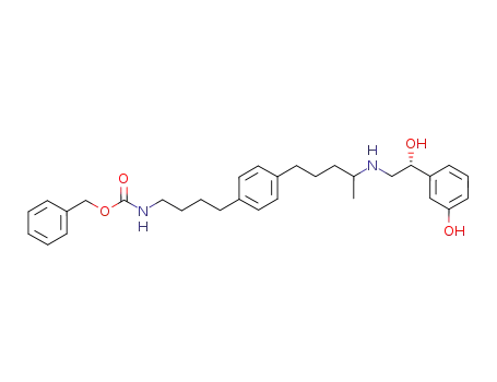 benzyl 4-(4-(4-((R)-2-hydroxy-2-(3-hydroxyphenyl)ethylamino)pentyl)phenyl)butylcarbamate