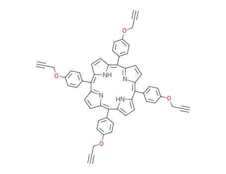 Molecular Structure of 113477-22-8 (5,10,15,20-tetra(4'-propargylhydroxyphenyl)porphyrin)