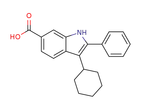 3-Cyclohexyl-2-phenyl-1H-indole-6-carboxylic acid