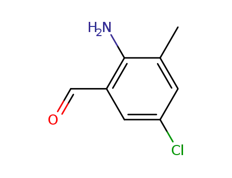 Molecular Structure of 151446-29-6 (Benzaldehyde, 2-amino-5-chloro-3-methyl-)