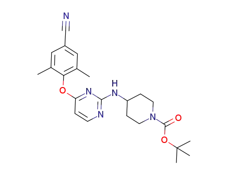 4-((4-(4-cyano-2,6-dimethylphenoxy)pyrimidin-2-yl)amino)piperidine-1-carboxylic acid tert-butyl ester
