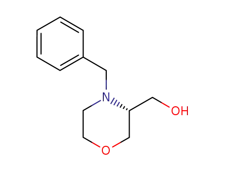 Molecular Structure of 101376-26-5 ((R)-4-BENZYL-3-HYDROXYMETHYLMORPHOLINE)