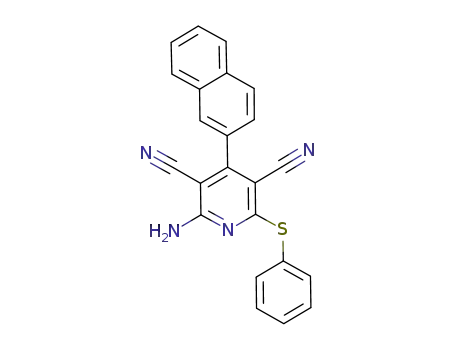 2-amino-3,5-dicarbonitrile -4-(naphthalen-2-yl)-6-(phenylthio)pyridine