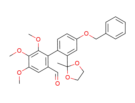 4'-benzyloxy-2'-[1,1-(ethylenedioxy)ethyl]-4,5,6-trimethoxy-biphenyl-2-carbaldehyde