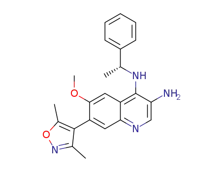 7-(3,5-dimethylisoxazol-4-yl)-6-methoxy-N<SUP>4</SUP>-((R)-1-phenylethyl)quinoline-3,4-diamine