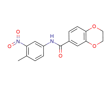 Molecular Structure of 1062259-61-3 (N-(4-methyl-3-nitrophenyl)-2,3-dihydrobenzo[b][1,4]dioxine-6-carboxamide)