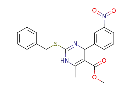 5-Pyrimidinecarboxylic acid,
1,4-dihydro-6-methyl-4-(3-nitrophenyl)-2-[(phenylmethyl)thio]-, ethyl
ester
