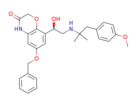 Molecular Structure of 869478-13-7 (8-[(1R)-1-Hydroxy-2-[[2-(4-methoxyphenyl)-1,1-dimethylethyl]amino]ethyl]-6-(phenylmethoxy)-2H-1,4-benzoxazin-3(4H)-one)