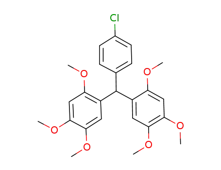 Molecular Structure of 1190880-27-3 (1,1'-[(4-chlorophenyl)methanediyl]bis(2,4,5-trimethoxybenzene))