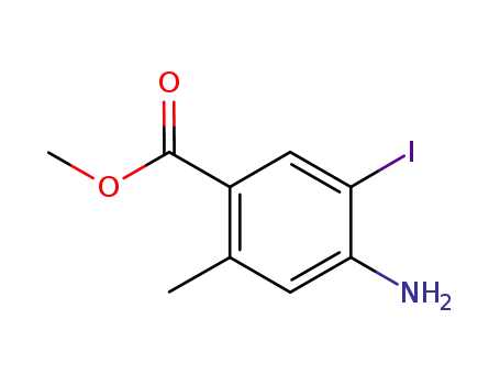 Molecular Structure of 672293-33-3 (Methyl 4-amino-5-iodo-2-methylbenzoate)
