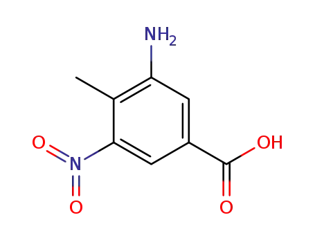 Molecular Structure of 54591-62-7 (Benzoic acid, 3-aMino-4-Methyl-5-nitro-)