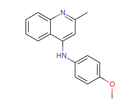 Molecular Structure of 6907-56-8 (4-Quinolinamine, N-(4-methoxyphenyl)-2-methyl-)