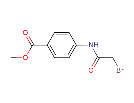 Molecular Structure of 172839-52-0 (Benzoic acid, 4-[(bromoacetyl)amino]-, methyl ester)