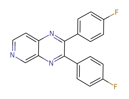 Molecular Structure of 309970-10-3 (2,3-bis(4-fluorophenyl)pyrido[3,4-b]pyrazine)